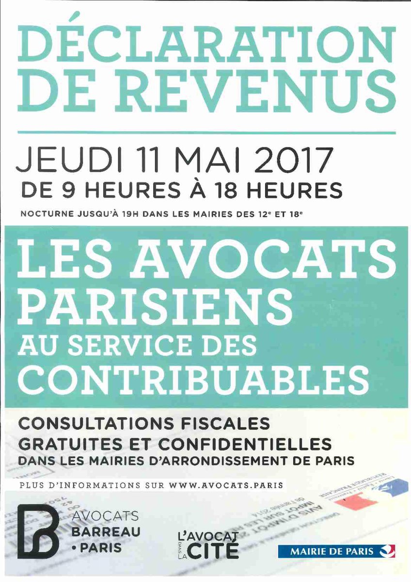 Consultations fiscales / Mairies d'arrondissement de Paris